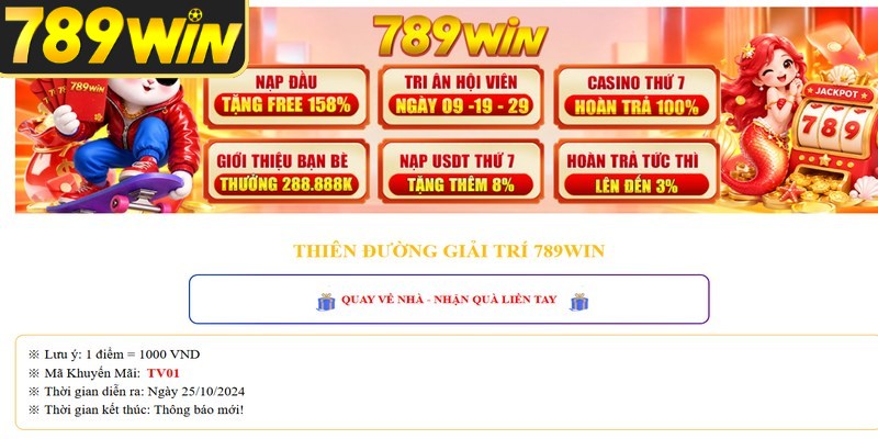 Điều kiện tham gia khuyến mãi thành viên trở lại chi tiết tại 789WIN